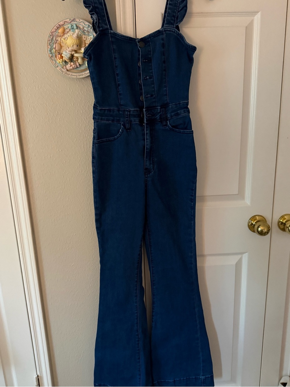 Madden Girl Dark Blue Denim Jumpsuit